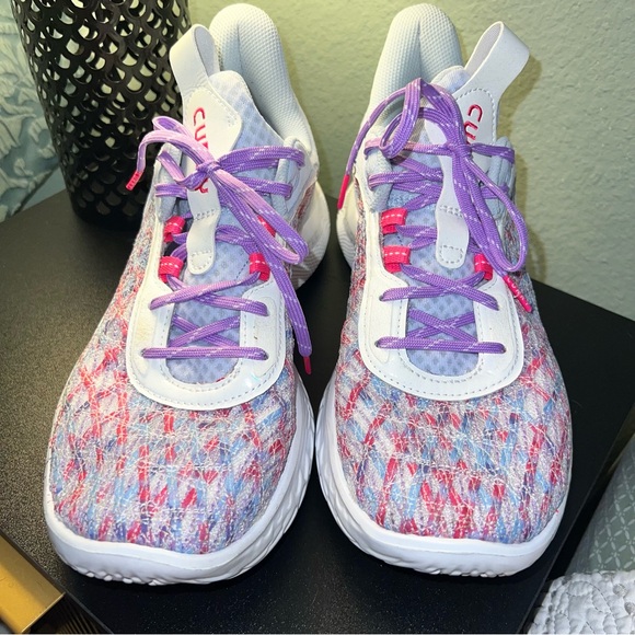 Curry Flow 9 Under Armour Violet & Blue M 9 W 11.5  MVP For The W NBA - Picture 2 of 12